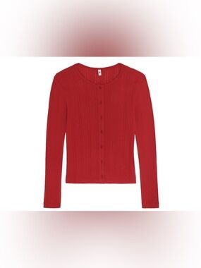 Cou cou THE CARDIGAN
Cherry Red | Pointelle